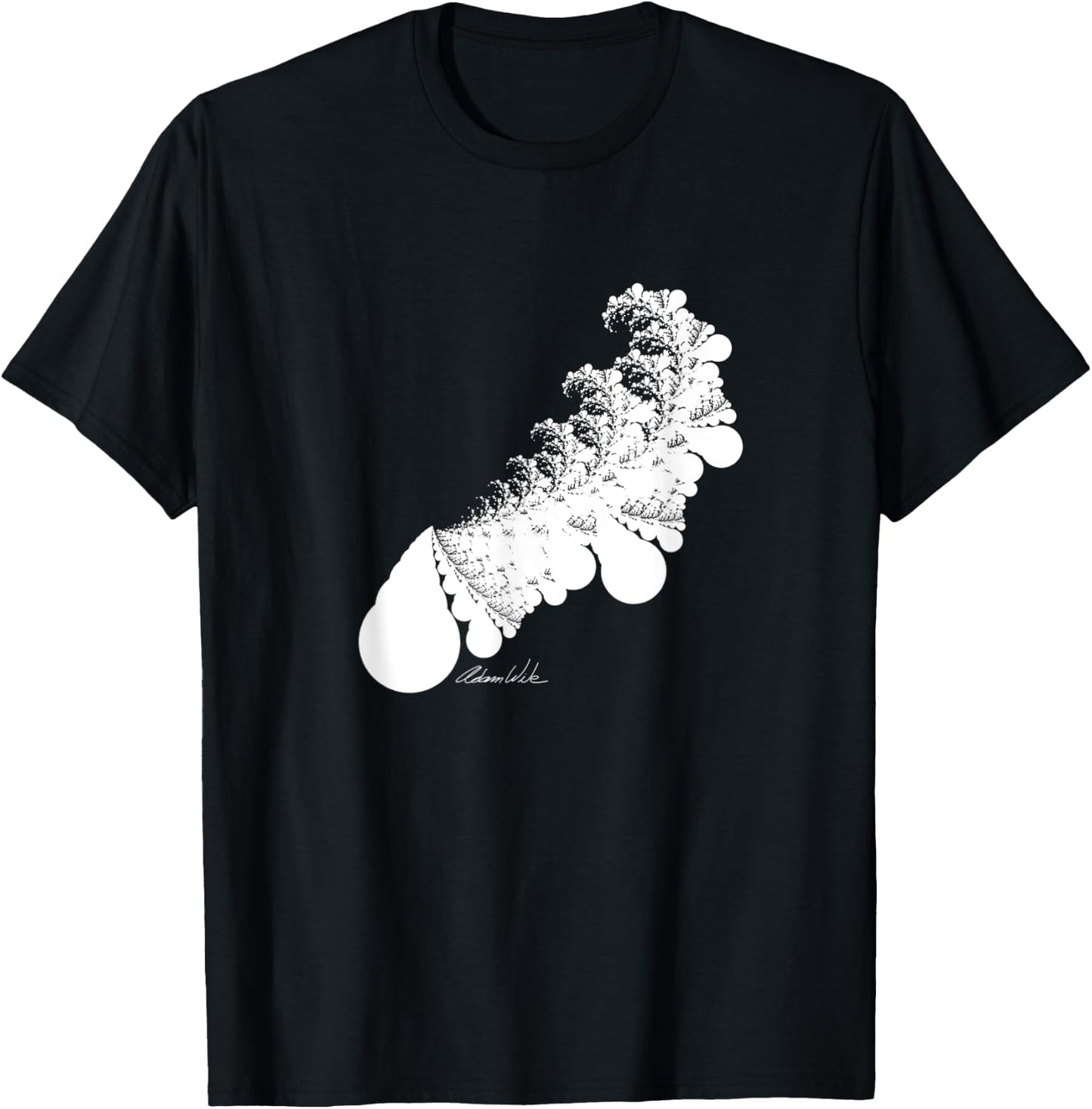 Tsunami Big Wave Ink Blot Rorschach Test Art Design T-Shirt - T-Shirt | Black