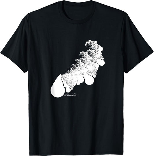 Tsunami Big Wave Ink Blot Rorschach Test Art Design T-Shirt - T-Shirt | Black
