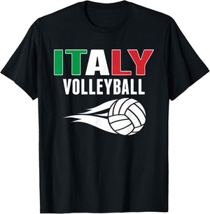 Italy Volleyball Fans Jersey - Italian Flag Summer Sports Women Kids T-Shirt - T-Shirt | Black