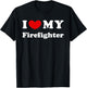 I Love My Firefighter, I Love My Fireman T-Shirt - T-Shirt | Black
