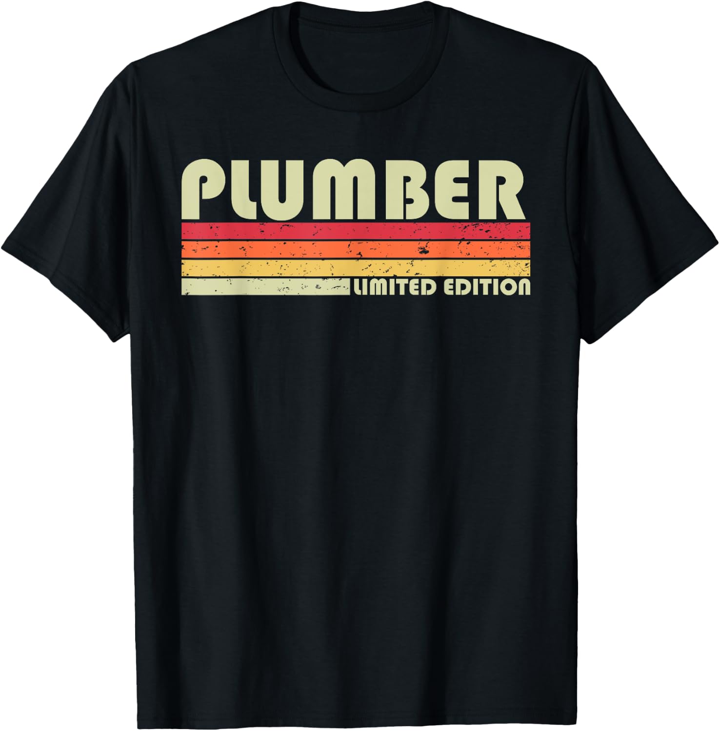 PLUMBER Funny Job Title Profession Birthday Worker Idea T-Shirt - T-Shirt | Black