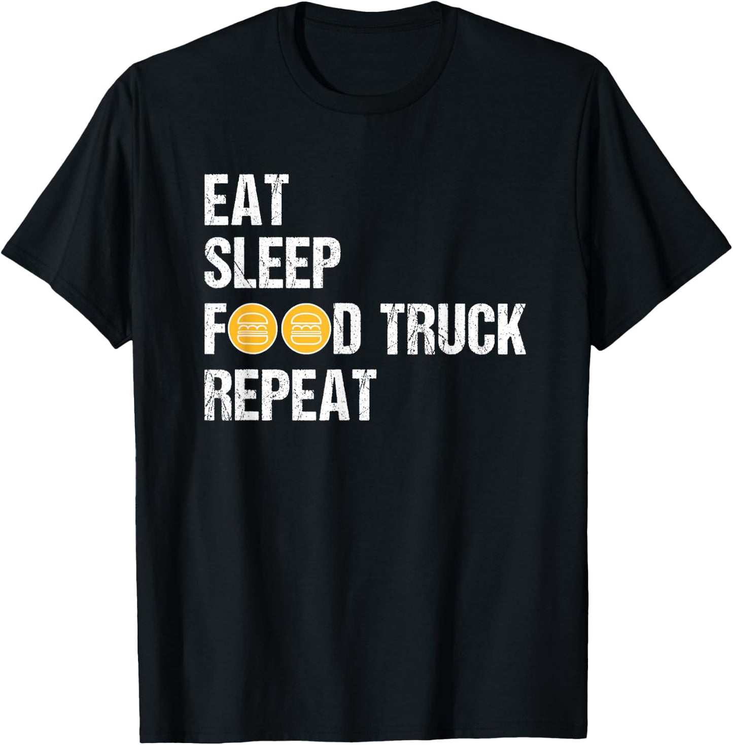 Food Truck Shirt Funny Eat Sleep Food Truck Lover T-Shirt - T-Shirt | Black