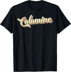 Calamine Retro Art Baseball Font Vintage T-Shirt - T-Shirt | Black