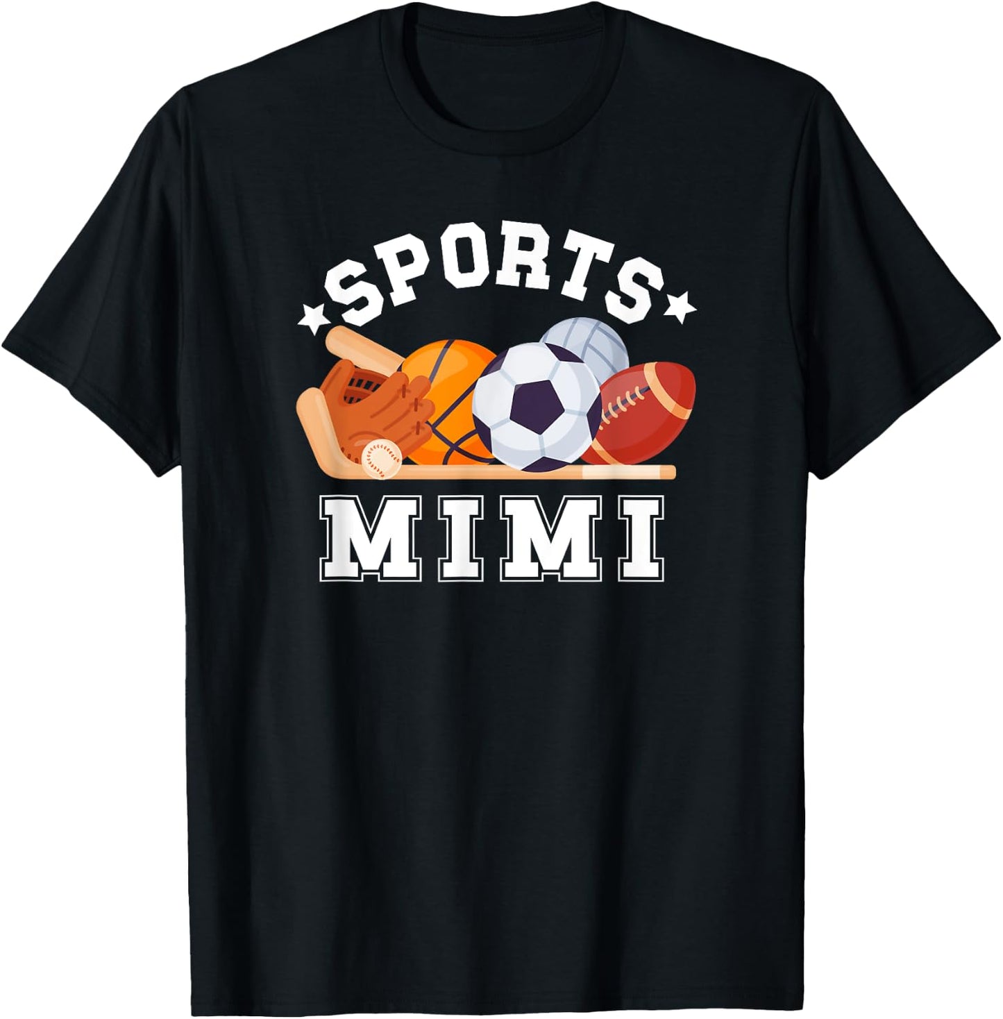 Sports Mimi Proud Sport Mimi Sports Mimi Grandma T-Shirt - T-Shirt | Black