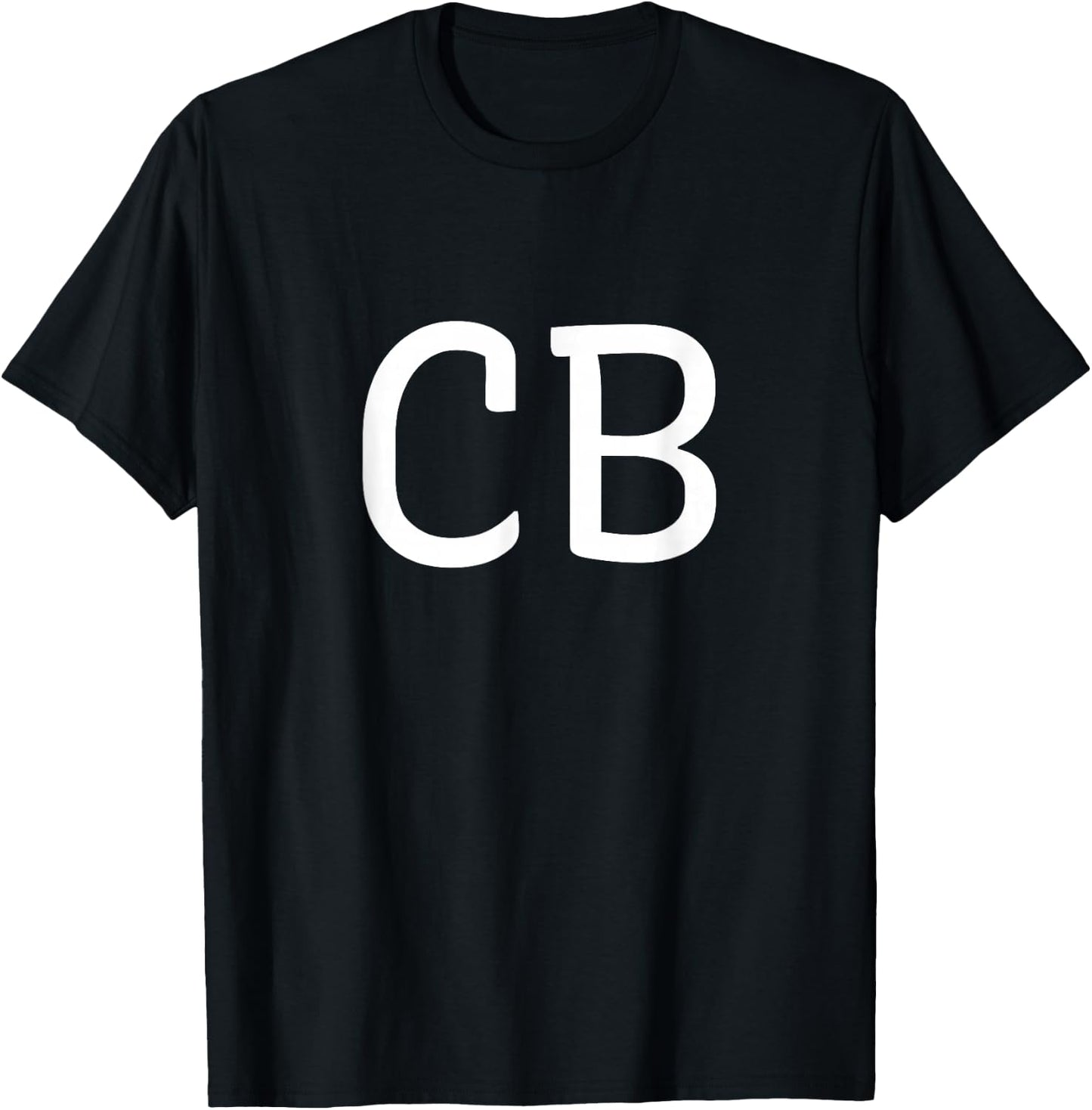 CB Two Letter Pair - Elegant Personalized Initials T-Shirt - T-Shirt | Black