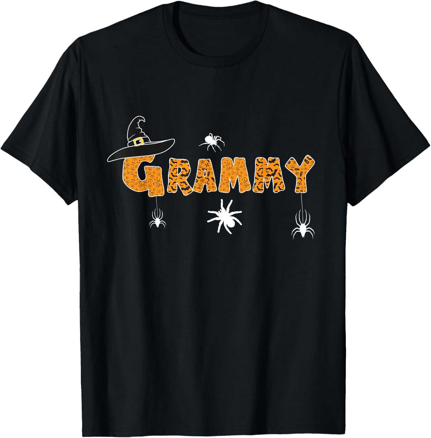 Funny Halloween Witches Hat Boo Shirt Scary Grammy Grandma T-Shirt - T-Shirt | Black