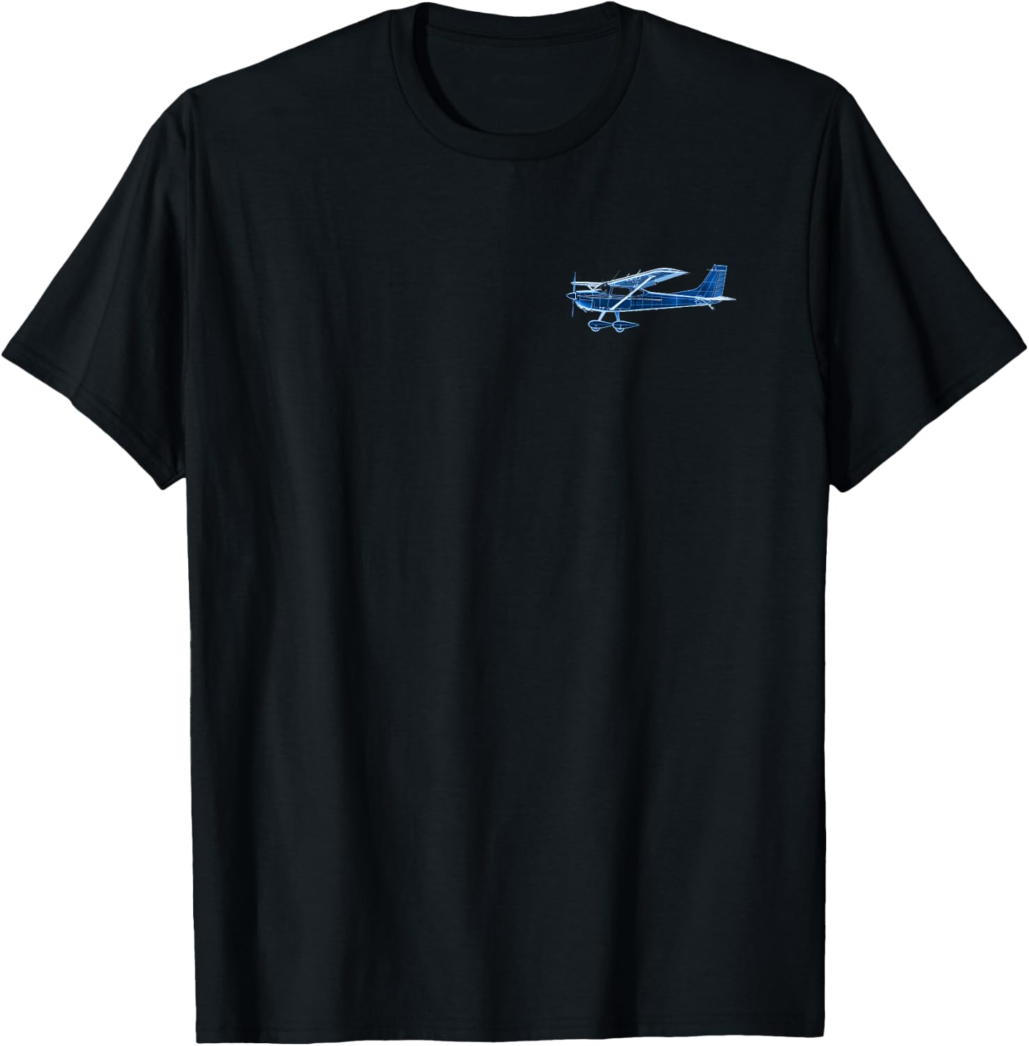 I'd Rather Be Flying Funny Airplane Pilot C172 (2-Sided) T-Shirt - T-Shirt | Black