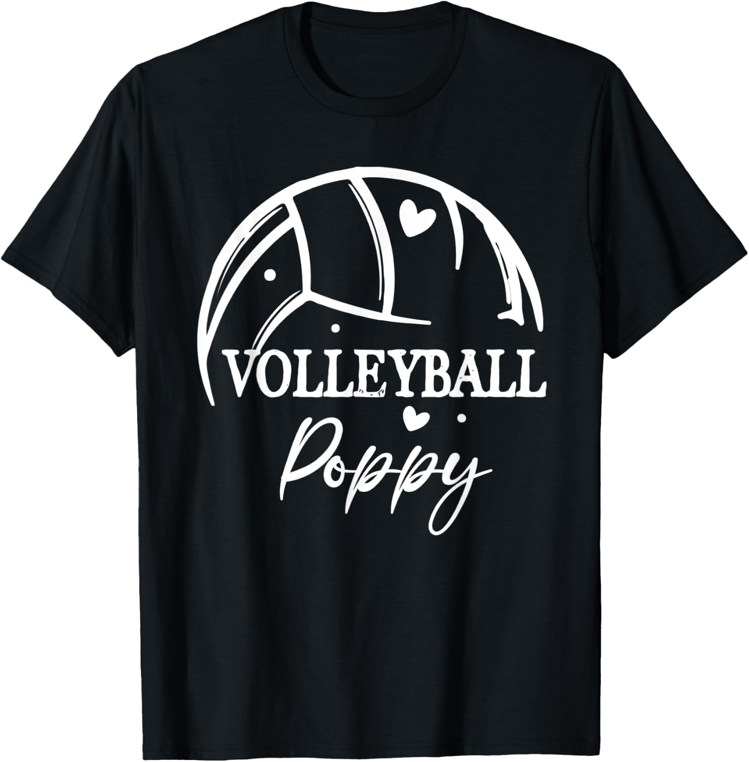 Volleyball Poppy Cute Poppy Volleyball Sport T-Shirt - T-Shirt | Black