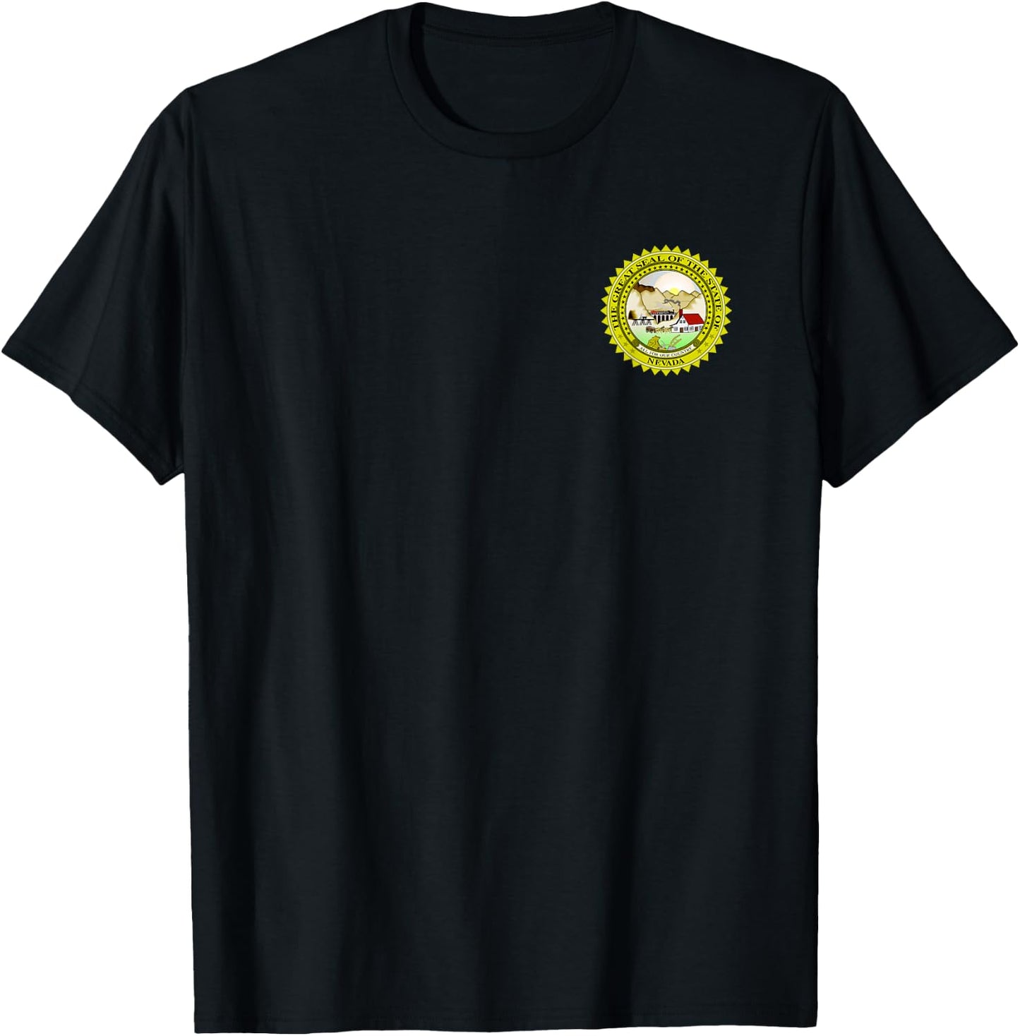 State of Nevada Seal Flag T-Shirt - T-Shirt | Black