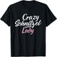 Crazy Schnitzel Lady Funny German Schnitzel T-Shirt - T-Shirt | Black