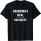 Grandma's Real Favorite Grandchild Funny Sibling Rivalry T-Shirt - T-Shirt | Black