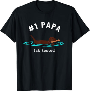 Lab Grandpa Chocolate Labrador Retriever Dog #1 Papa Men T-Shirt - T-Shirt | Black