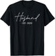 Husband Est 2026 Just Married Honeymoon Wedding Couples T-Shirt - T-Shirt | Black