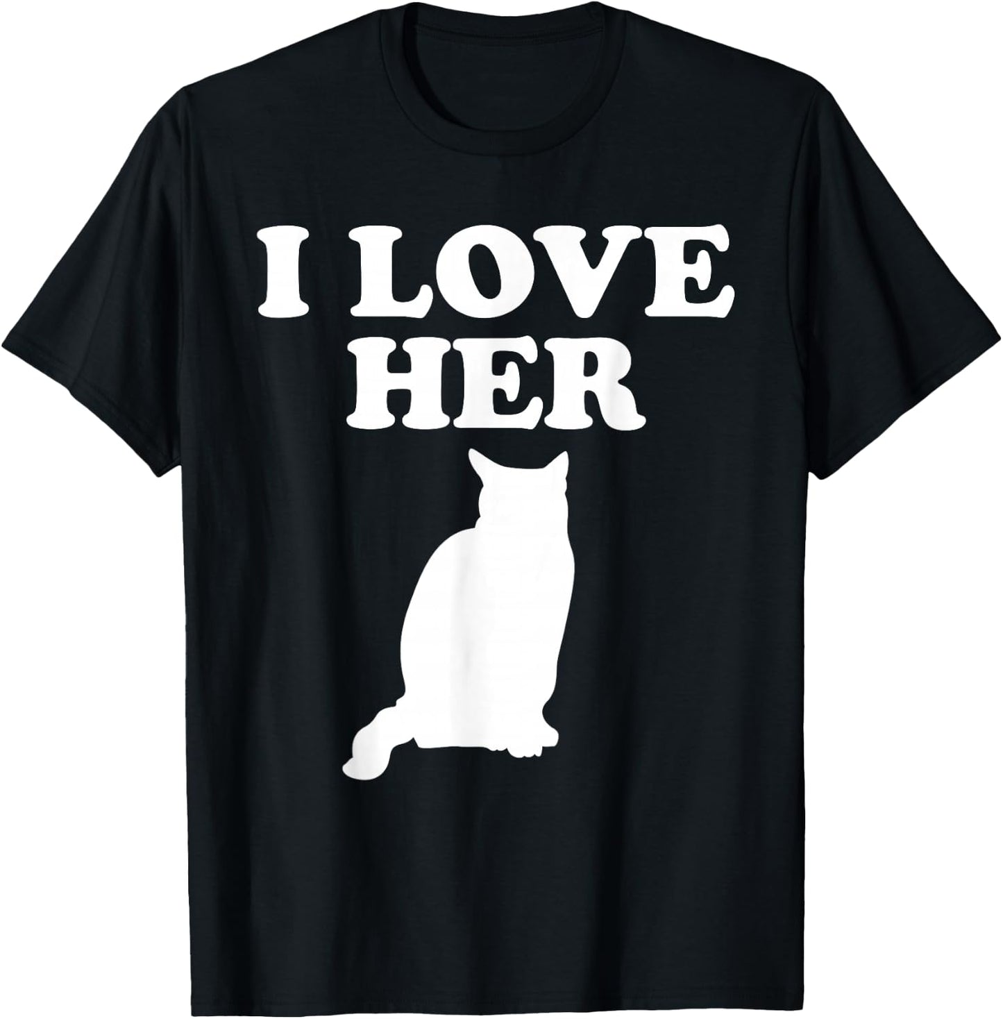 I love her Kitty cat I like his rooster matching couple love T-Shirt - T-Shirt | Black