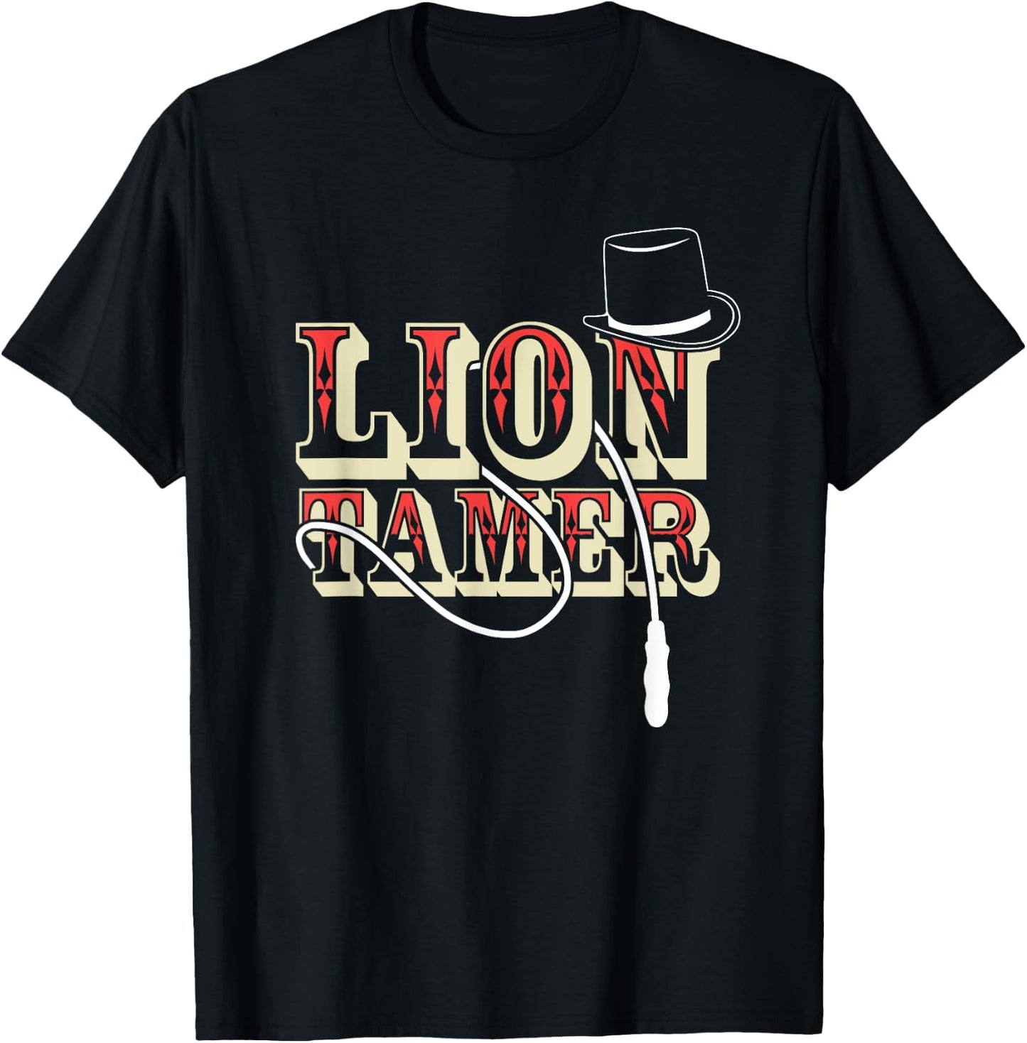 Lion Tamer Funny Wild Cat Animal Circus Apparel Women Kids T-Shirt - T-Shirt | Black