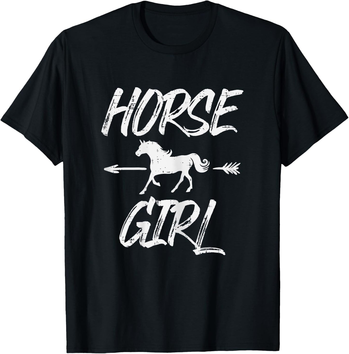 Horse Girl Animal Horseback Riding Equestrian Girls Women T-Shirt - T-Shirt | Black
