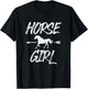 Horse Girl Animal Horseback Riding Equestrian Girls Women T-Shirt - T-Shirt | Black