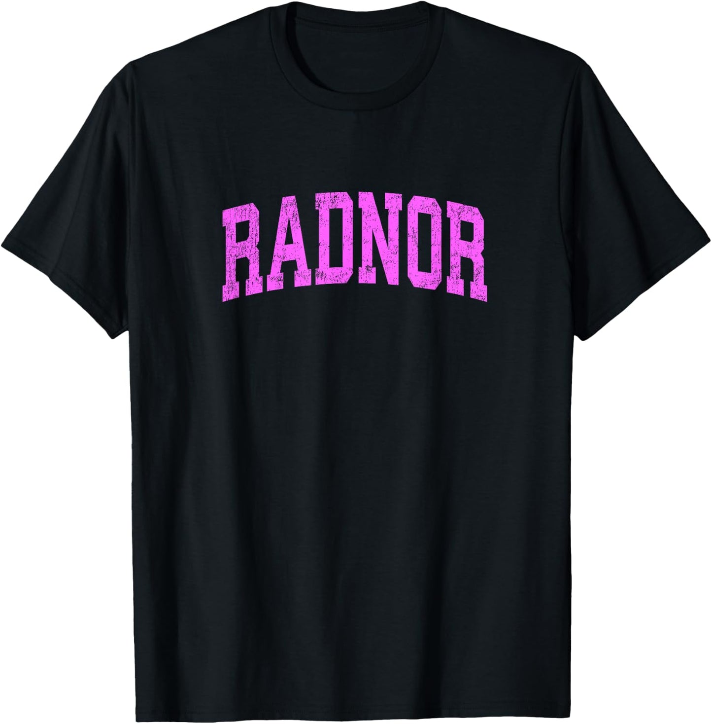 Radnor Pennsylvania PA Vintage Athletic Sports Pink Design T-Shirt - T-Shirt | Black