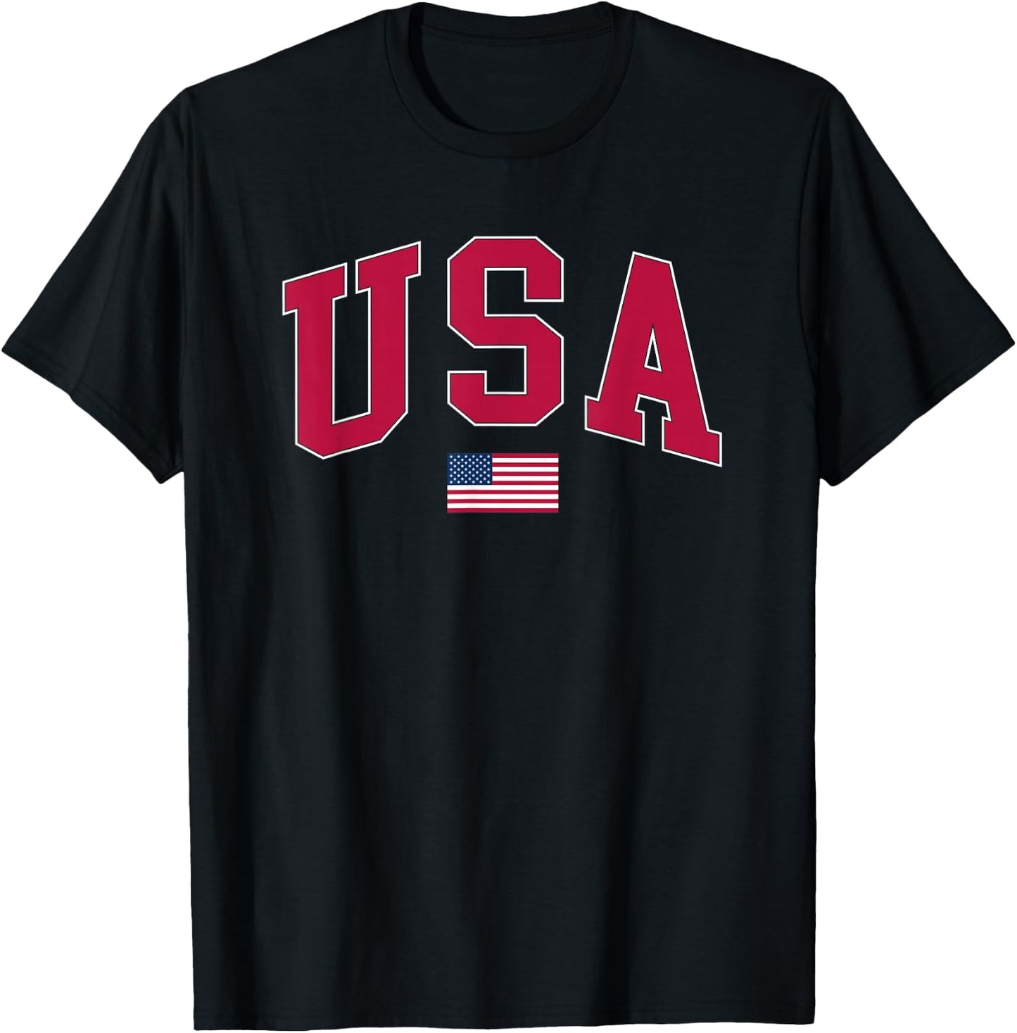 American Flag USA United States of America US 4th of July T-Shirt - T-Shirt | Black