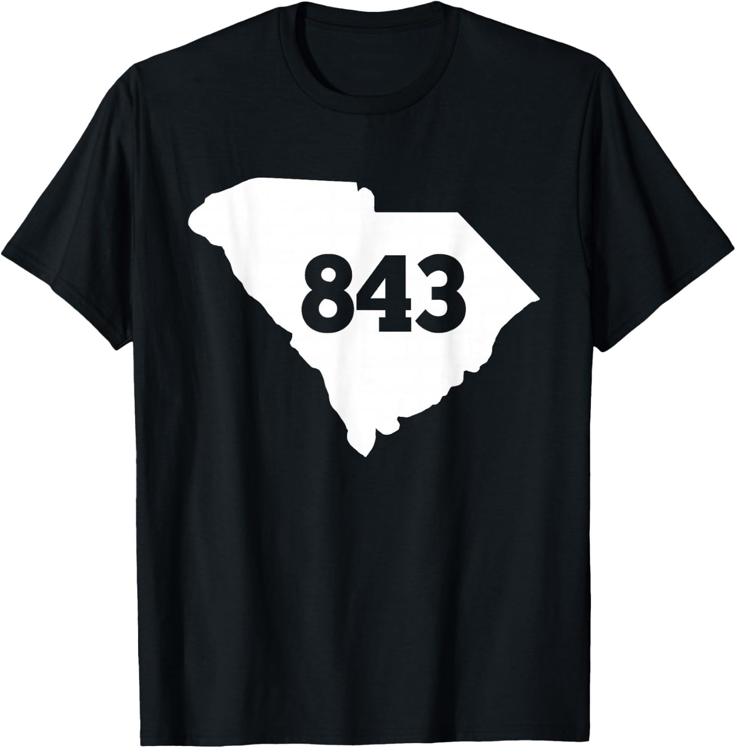 South Carolina 843 Area Code T-Shirt - T-Shirt | Black