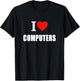 I Love Computers Women And Students T-Shirt - T-Shirt | Black