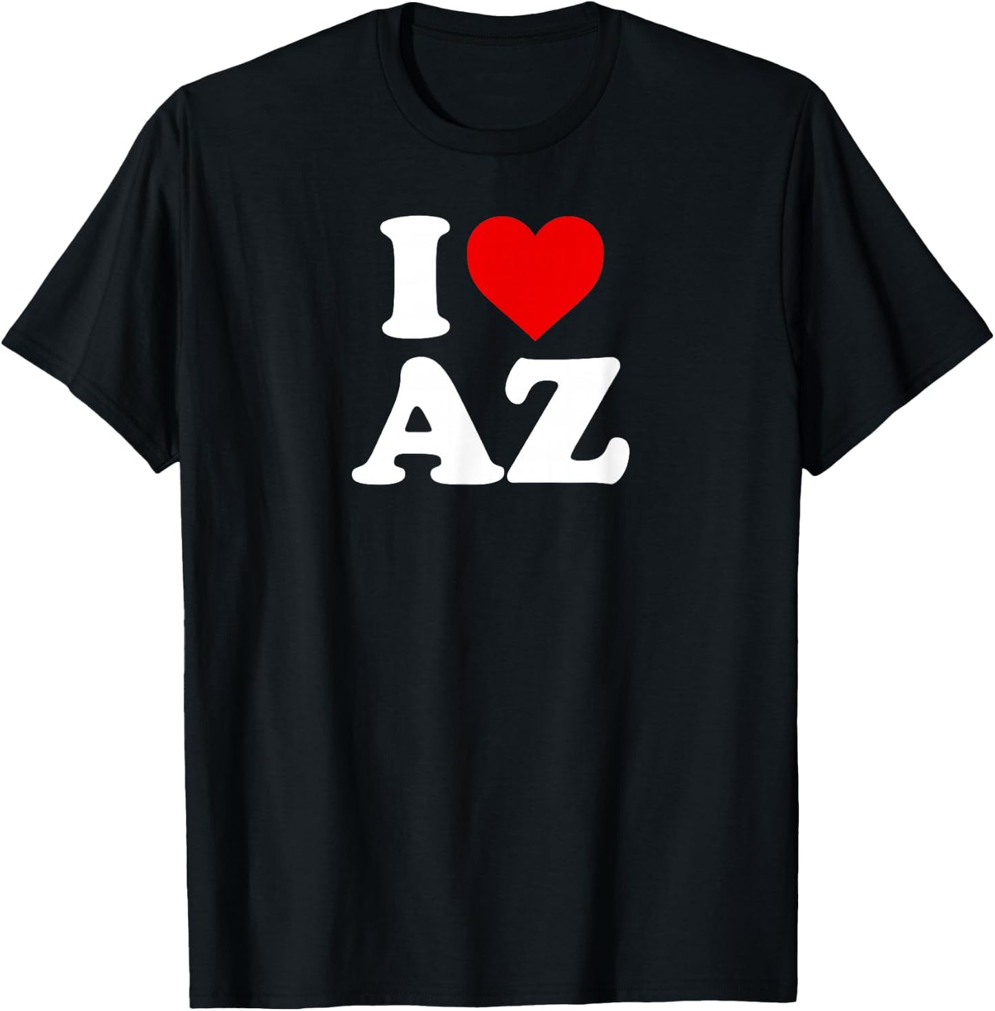 I Love AZ Heart Arizona T-Shirt - T-Shirt | Black