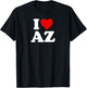 I Love AZ Heart Arizona T-Shirt - T-Shirt | Black