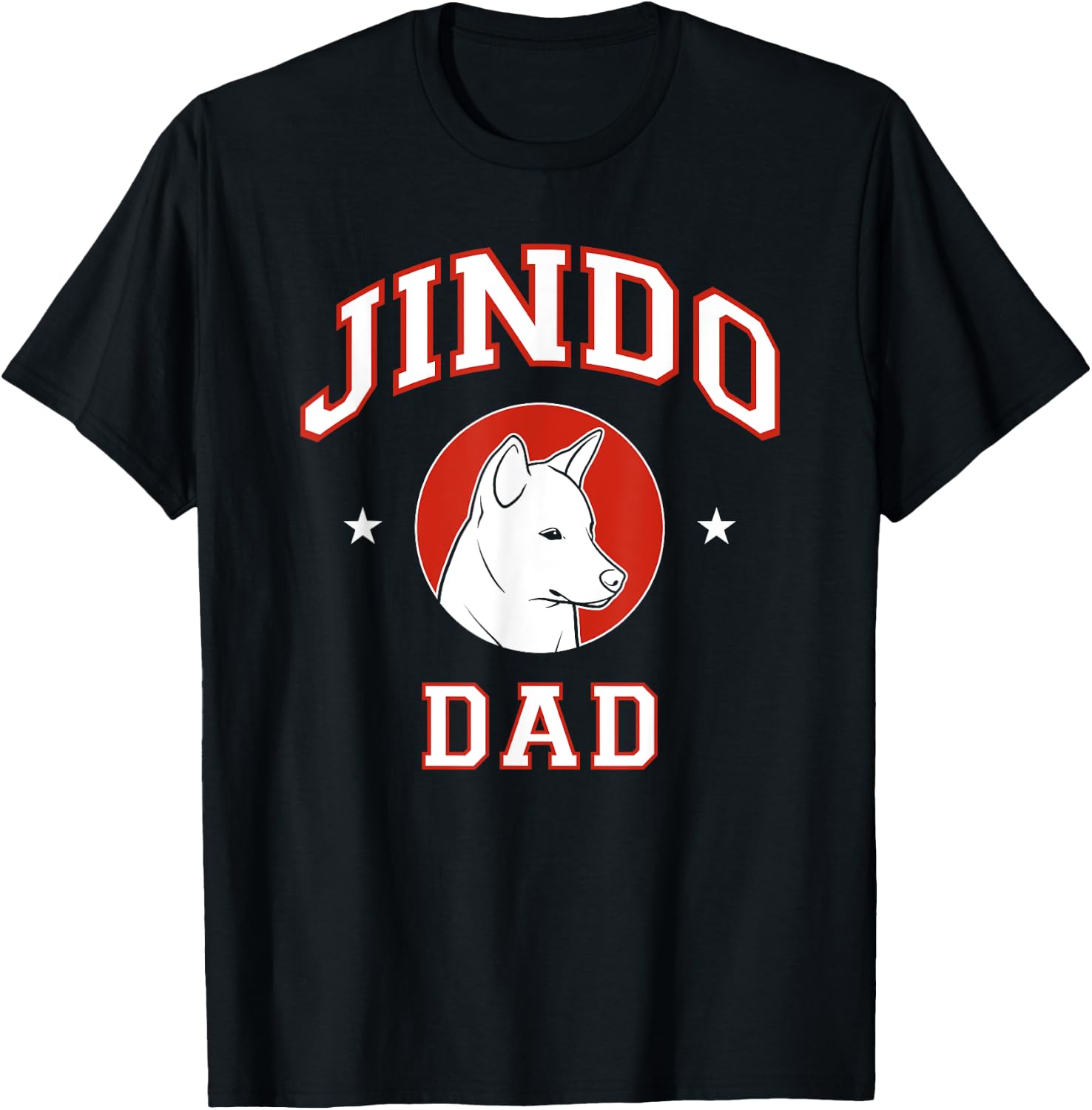 Jindo Dad Dog Father T-Shirt - T-Shirt | Black