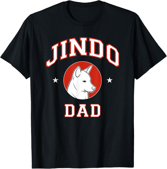 Jindo Dad Dog Father T-Shirt - T-Shirt | Black