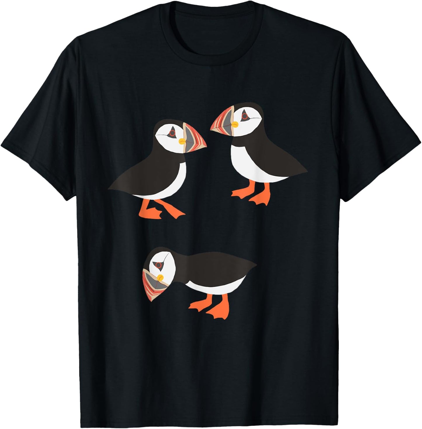 Funny Birds Puffin T-Shirt - T-Shirt | Black
