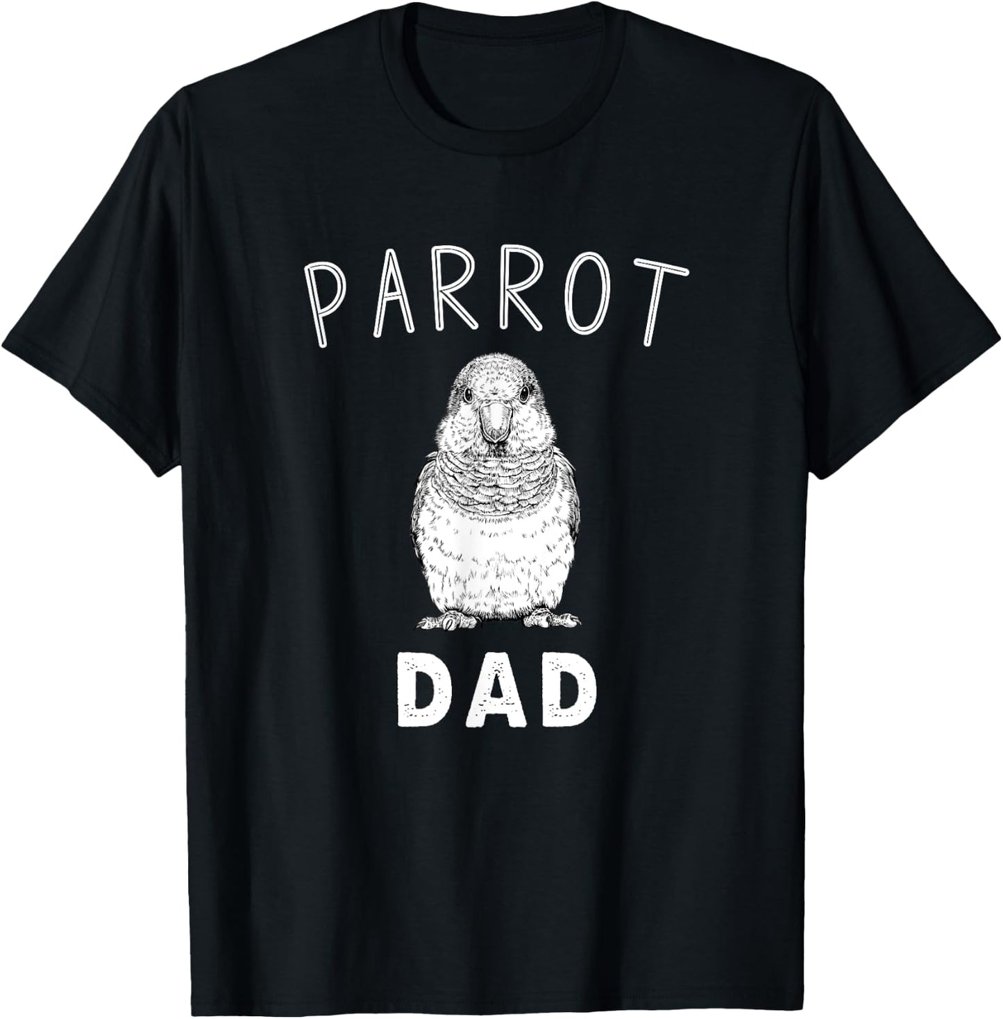 Parrot Dad Quaker Parrot Bird Papa T-Shirt - T-Shirt | Black
