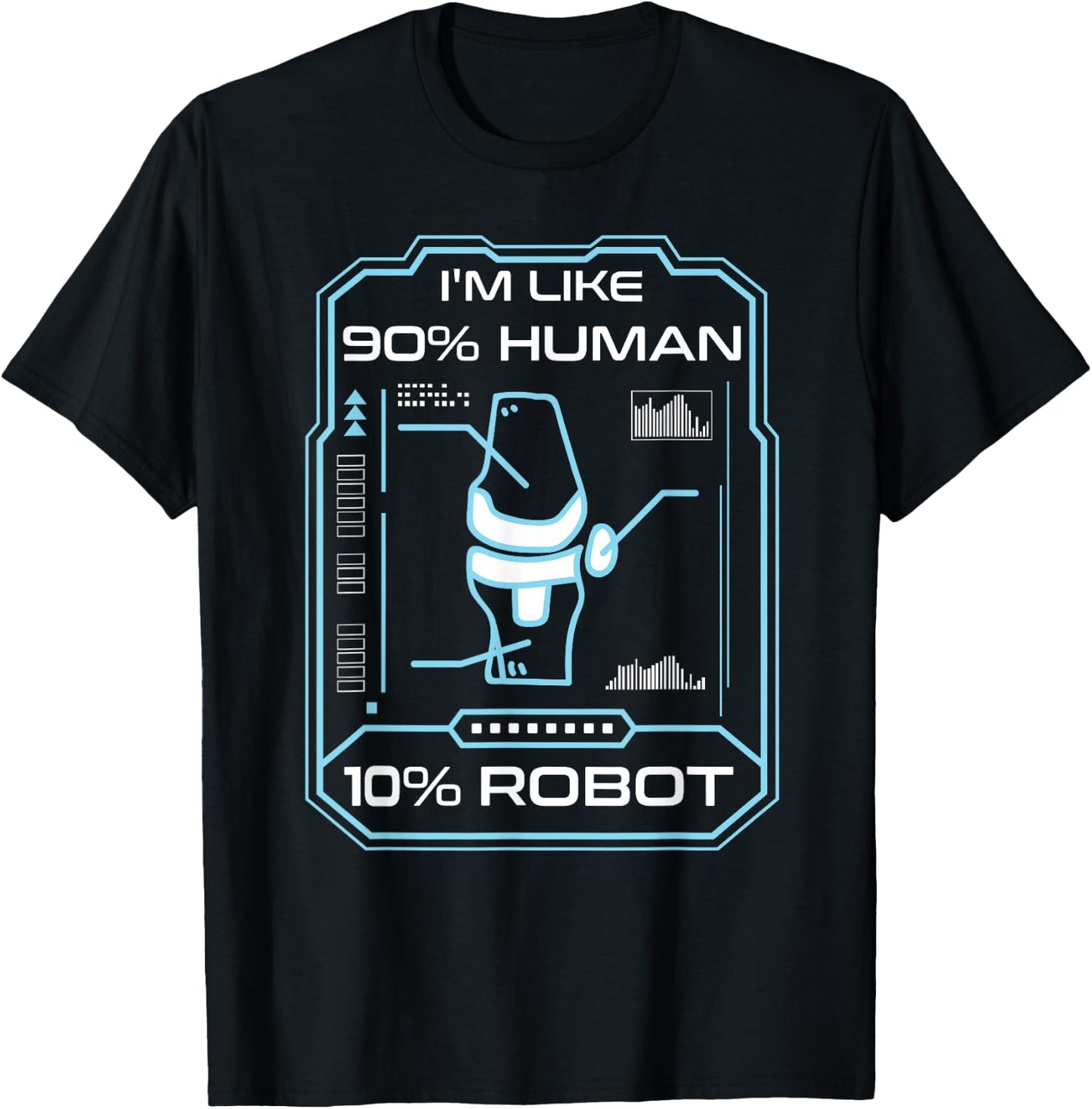 Human Robot New Knee Surgery Joke Funny Knee Replacement T-Shirt - T-Shirt | Black