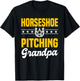 Horseshoe Pitching Grandpa Ferrier Horse Lover T-Shirt - T-Shirt | Black