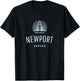 Newport Oregon Lighthouse Coast souvenir, Gift T-Shirt - T-Shirt | Black