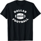 Dallas Retro Vintage Distressed Football Sports Design T-Shirt - T-Shirt | Black