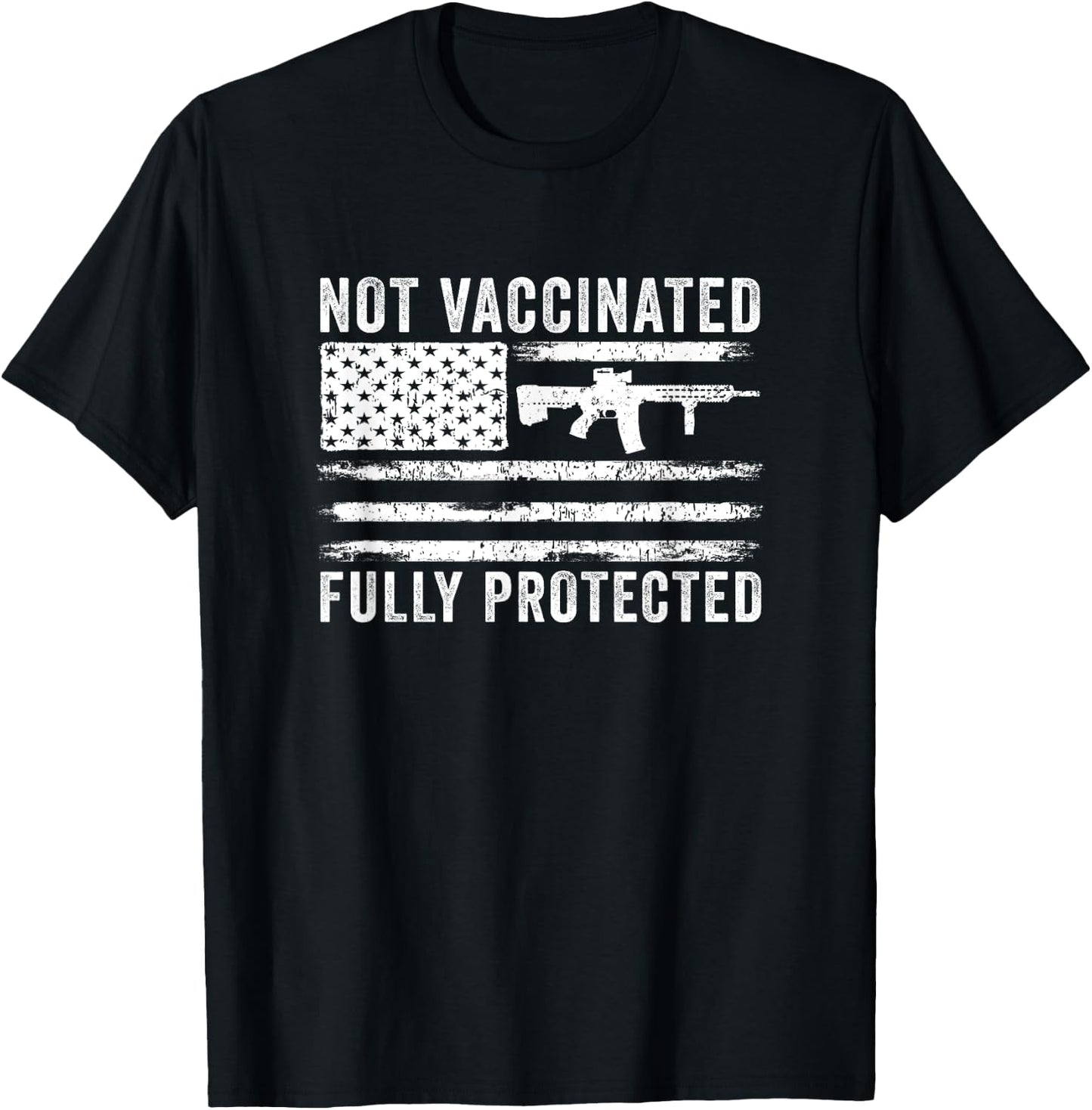 Anti Vaccine Not Vaccinated Fully Protected 2A Anti Vax T-Shirt - T-Shirt | Black