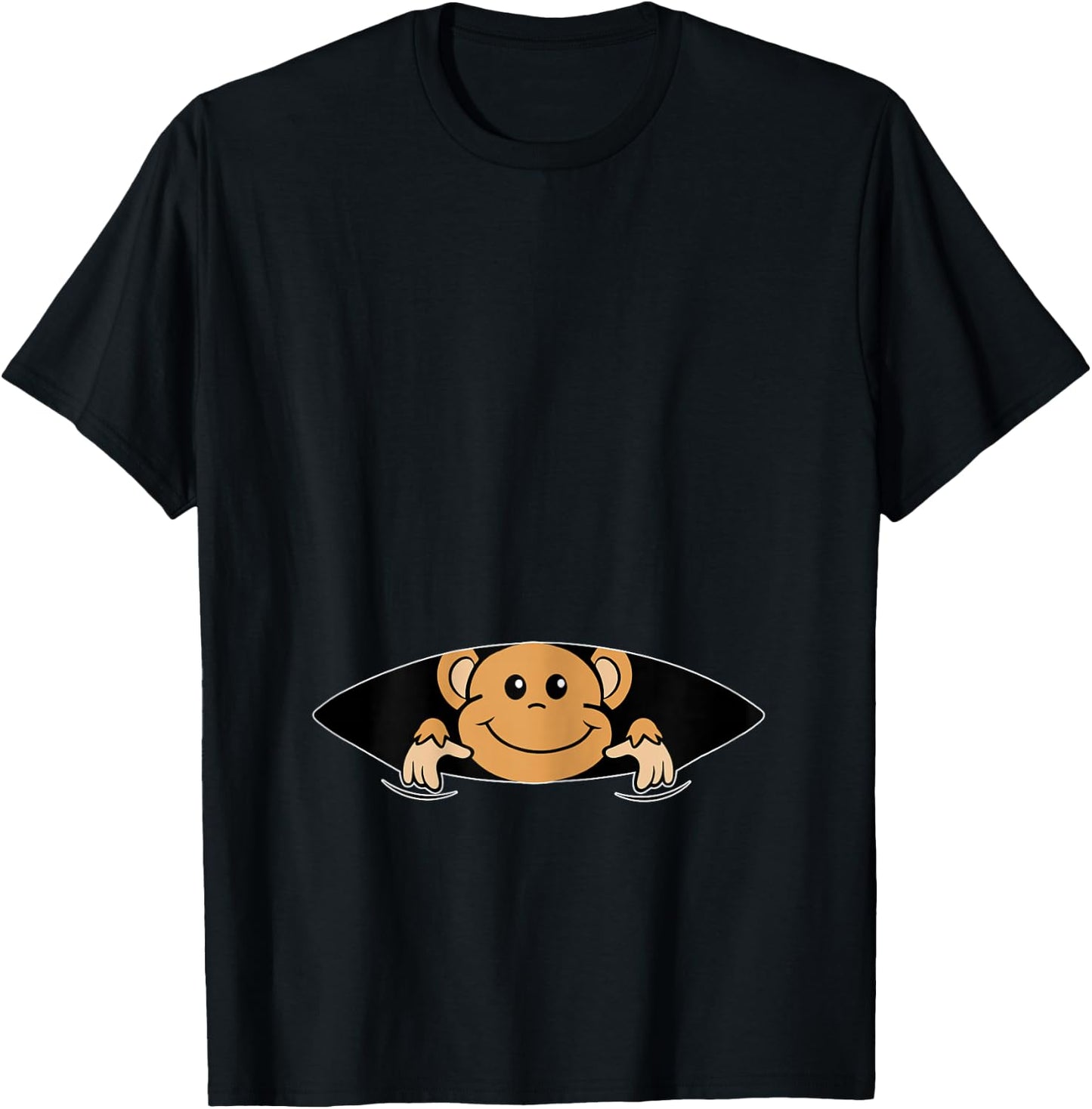 Monkey in the Belly - Pregnancy Announcing Pregnant Mum T-Shirt - T-Shirt | Black
