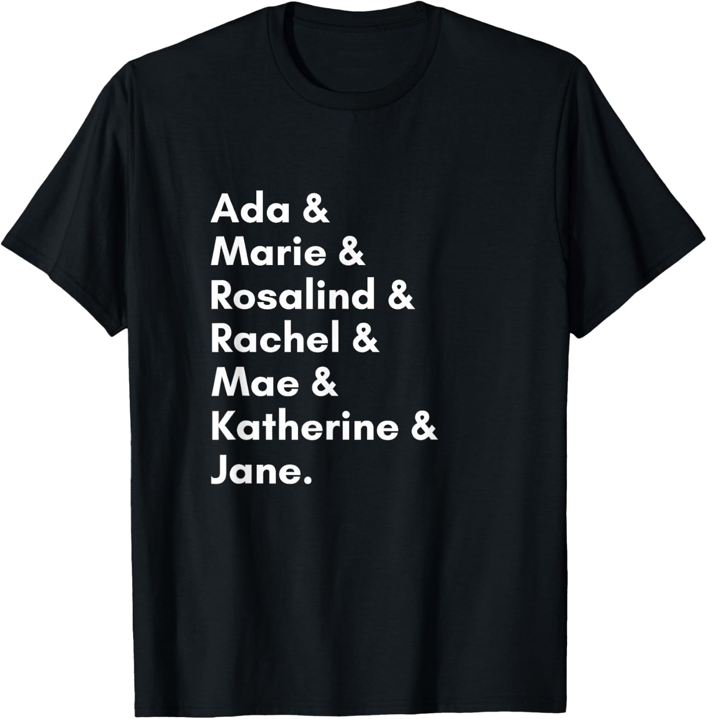 Famous Women in Science and Mathematics STEM Teacher Teen Adult T-Shirt - T-Shirt | Black