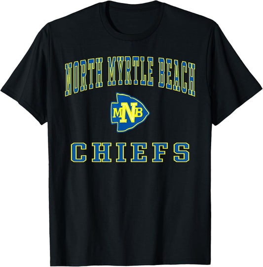 North Myrtle Beach High School Chiefs C1 Women Kids T-Shirt - T-Shirt | Black