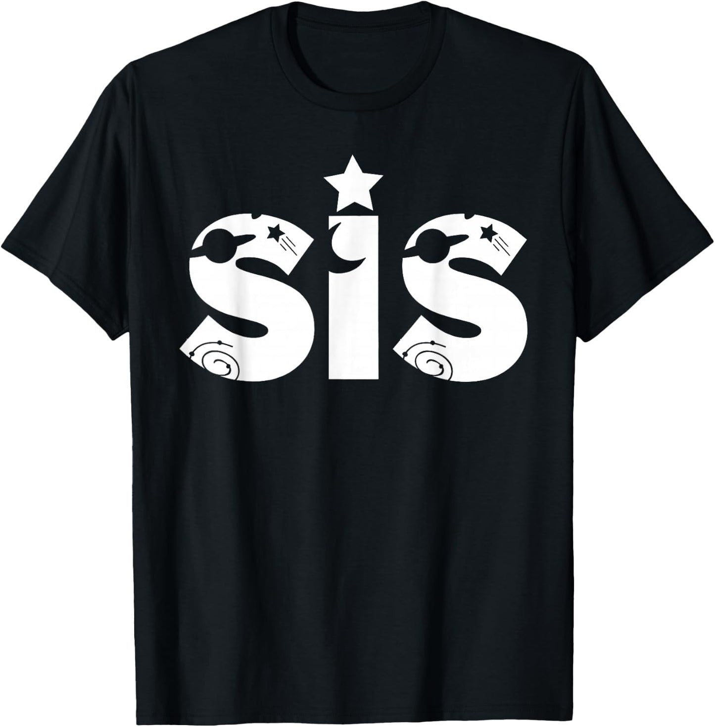 Funny Sister Space Astronaut Birthday Party T-Shirt - T-Shirt | Black