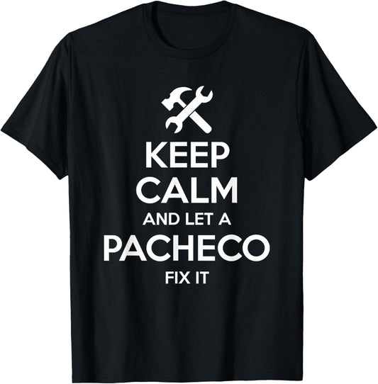PACHECO Funny Surname Birthday Family Tree Reunion Gift T-Shirt - T-Shirt | Black