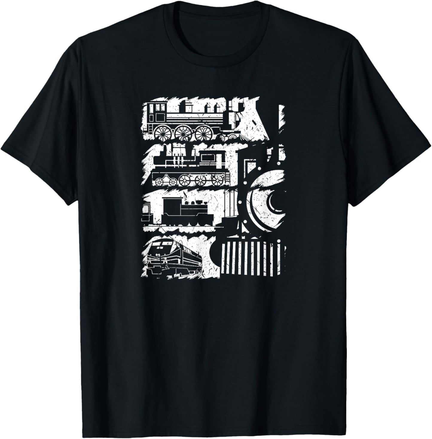 Railroad Locomotives Model Train T-Shirt - T-Shirt | Black