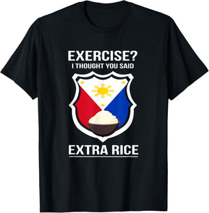 Funny Filipina Filipino Food Joke Rice Philippines Small T-Shirt - T-Shirt | Black