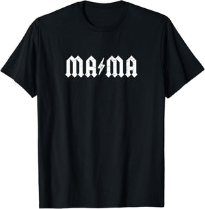 Hard Rock Mom - Mama Lightning Bolt T-Shirt - T-Shirt | Black