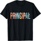 Boho Retro Vintage Middle School Principal Back To School T-Shirt - T-Shirt | Black