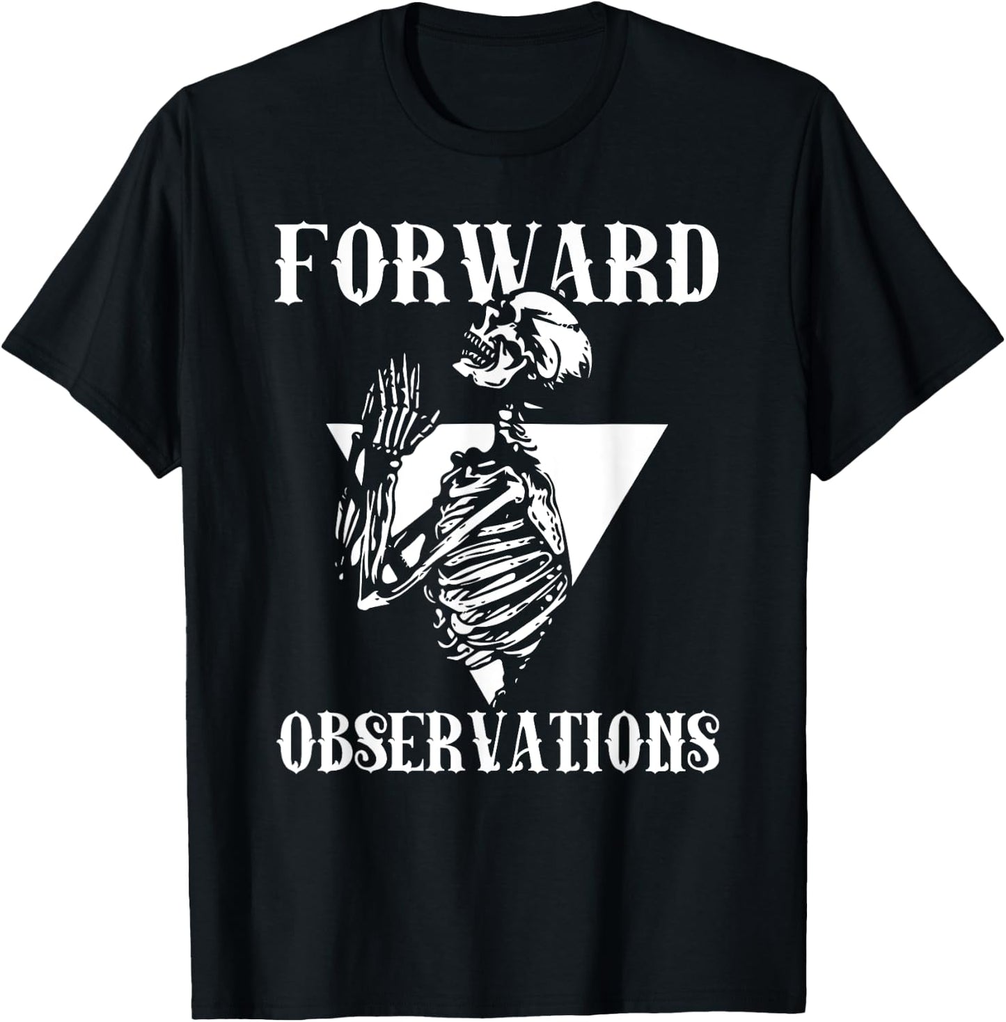 Praying Skeleton Forward Observation Cool Art T-Shirt - T-Shirt | Black