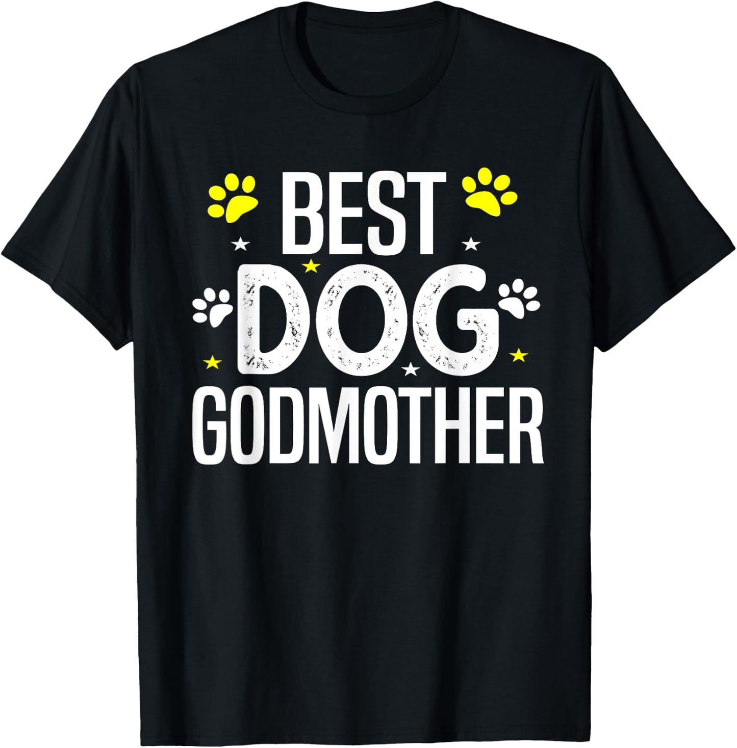 Dog Lover Holiday Christmas Best Dog Godmother Gift Women Kids T-Shirt - T-Shirt | Black