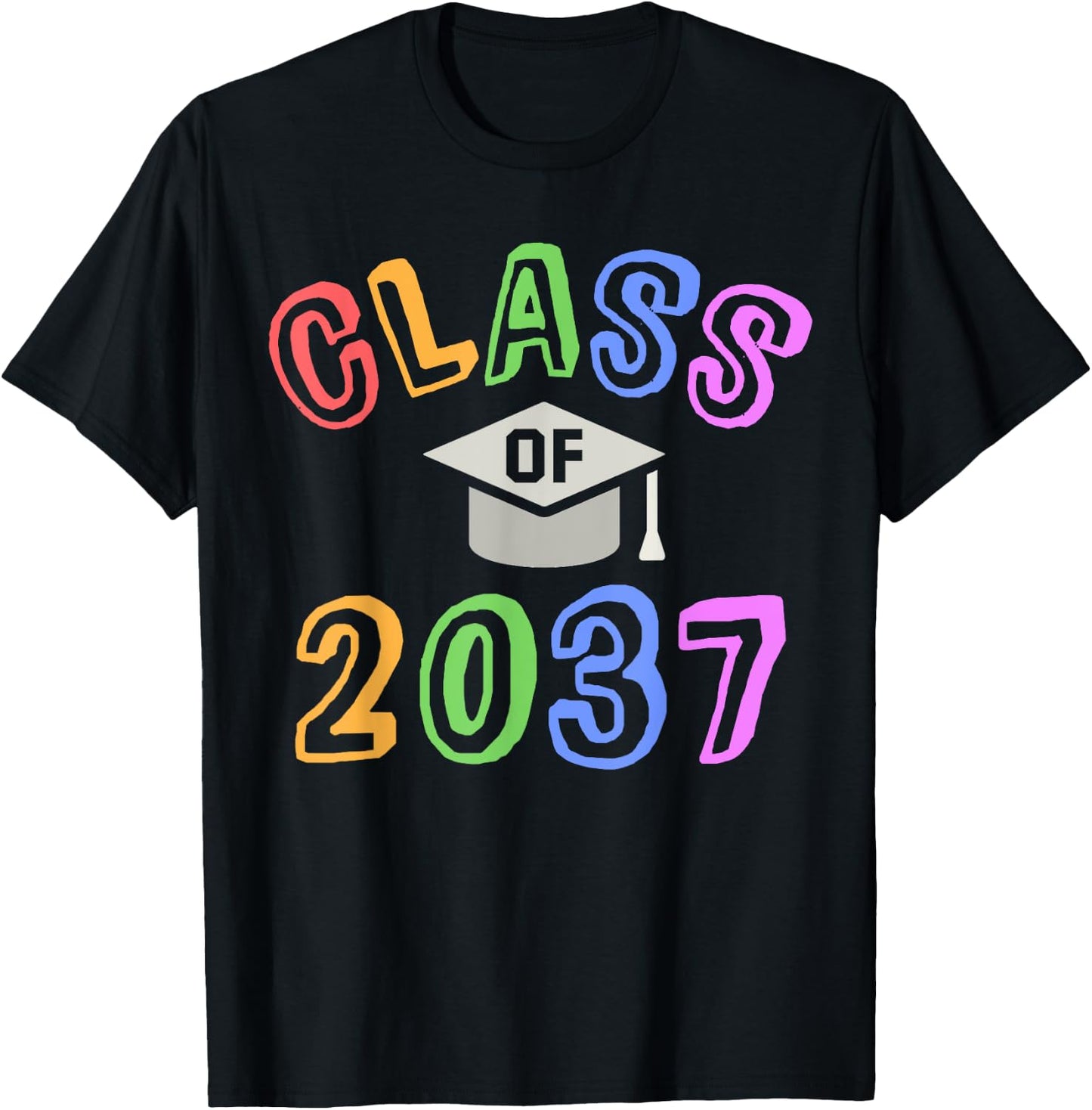 Future CLASS of 2037 Graduation Year Preschool Kids Pre-K T-Shirt - T-Shirt | Black