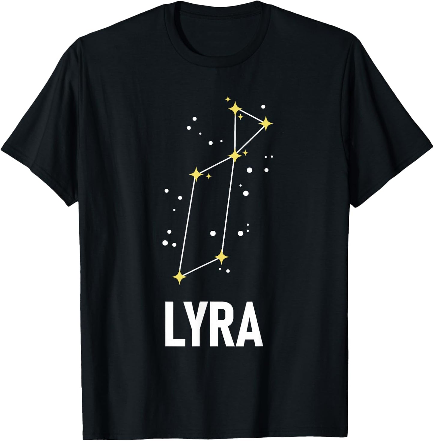 Lyra - Stars Constellation Stargazing Astrology Stargazer T-Shirt - T-Shirt | Black