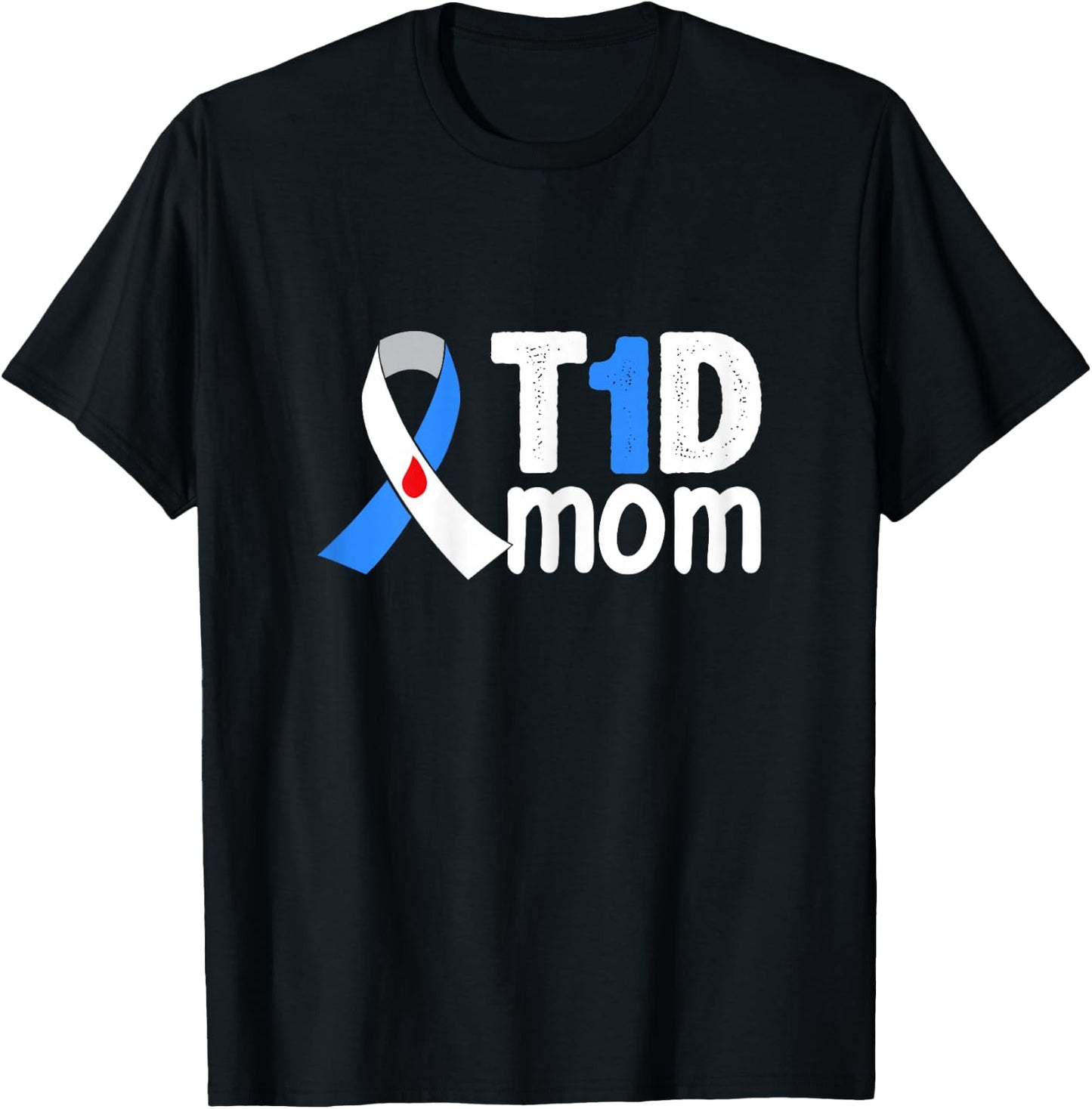 T1d Mom Shirt | Type 1 Diabetes Mom T-Shirt - T-Shirt | Black